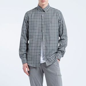 Checked shirt in cotton flannel