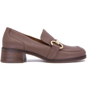 Brown Salice moccasin with heel