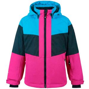 Tricolor girl's ski jacket