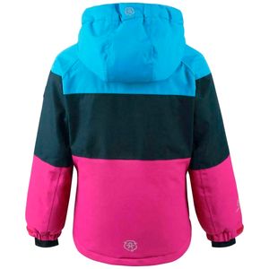 Tricolor girl's ski jacket