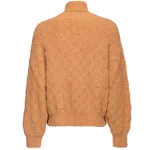 Camel teddy turtleneck