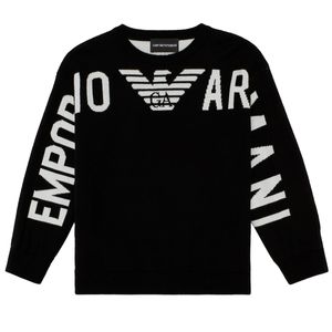 Maxi logo virgin wool blend sweater for boys