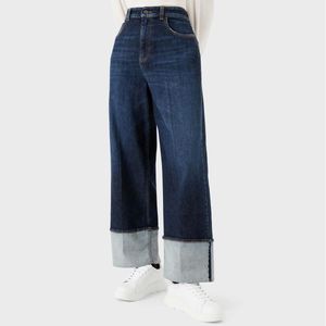 Jeans J93 high waist wide cropped