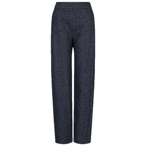 Pants in micro check jacquard fabric
