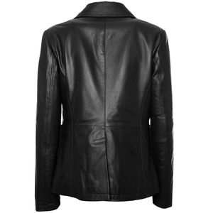 Genuine leather jacket with two buttons