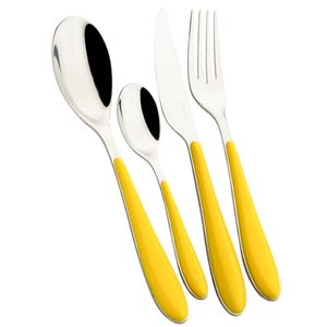 Gioia yellow cutlery set 24pcs