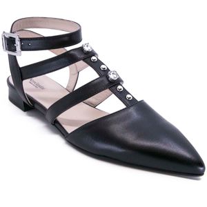 Sandalo flat a punta con strass