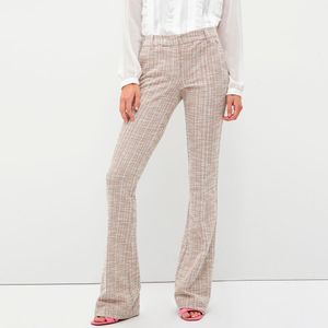 Checked trousers in cotton blend