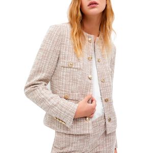 Plaid jacket in mat