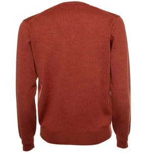 V-neck sweater in extrafine merino wool