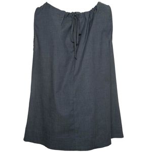 Denim effect top with laces