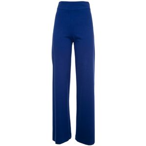 Pantalone a zampa in jersey di viscosa