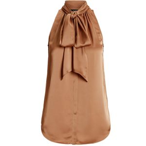 Top bronzo in charmeuse di raso
