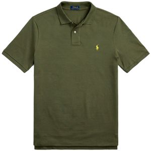 Green Slim-Fit piqué polo shirt