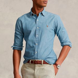 Slim-Fit chambray pony shirt