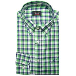 Button-down check shirt with pocket