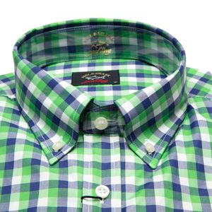 Button-down check shirt with pocket