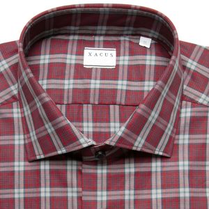 Tailor Fit burgundy checked shirt