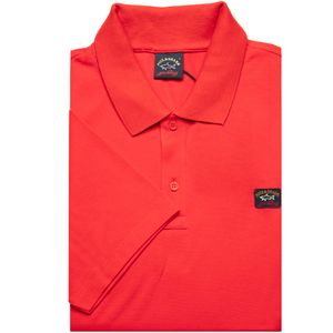 Organic cotton polo shirt with logo patch
