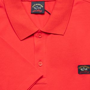Organic cotton polo shirt with logo patch