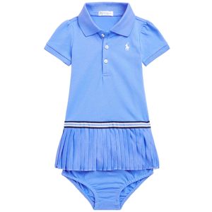 Baby girl piqué dress with drawstring