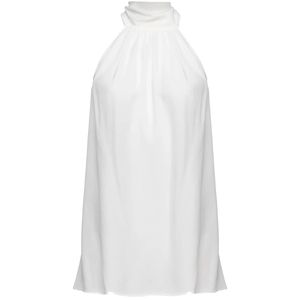 Top smanicato in georgette