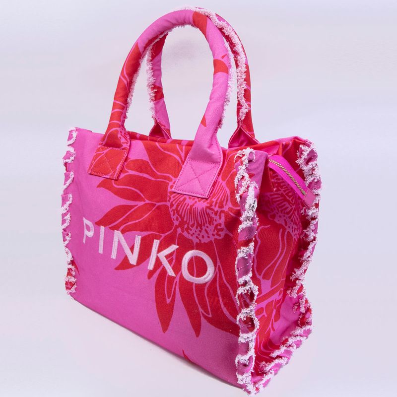 Pinko Borsa shopper Beach in tessuto su Arteni.it