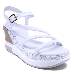 Zeppa bianca stampa monogram