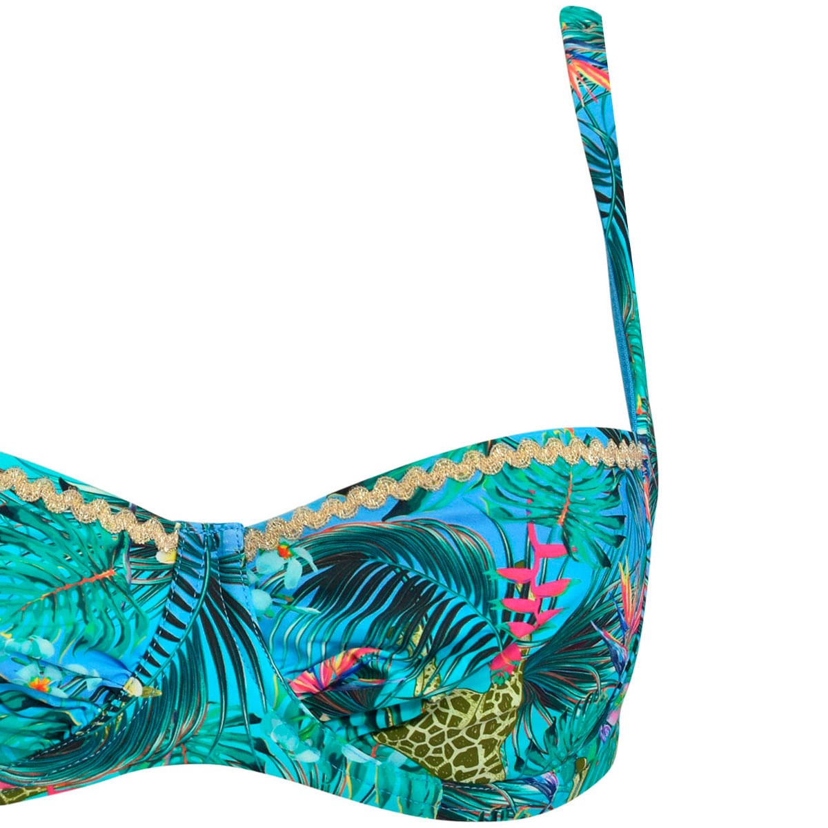Verdissima Top bikini tropicale con ferretto su Arteni.it