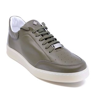 Sneakers in nappa con logo