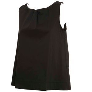 Solid color top in cotton poplin