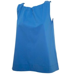 Solid color top in cotton poplin