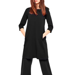 Solid color dress in viscose jersey