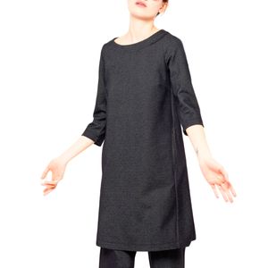 Denim effect viscose jersey dress