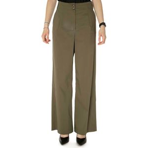 Palazzo trousers in cotton poplin