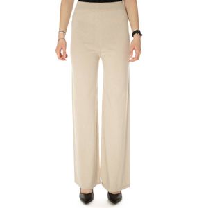 Pantalone a zampa in maglia di cotone