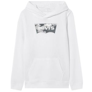 White boy's sweatshirt with hood and logo
