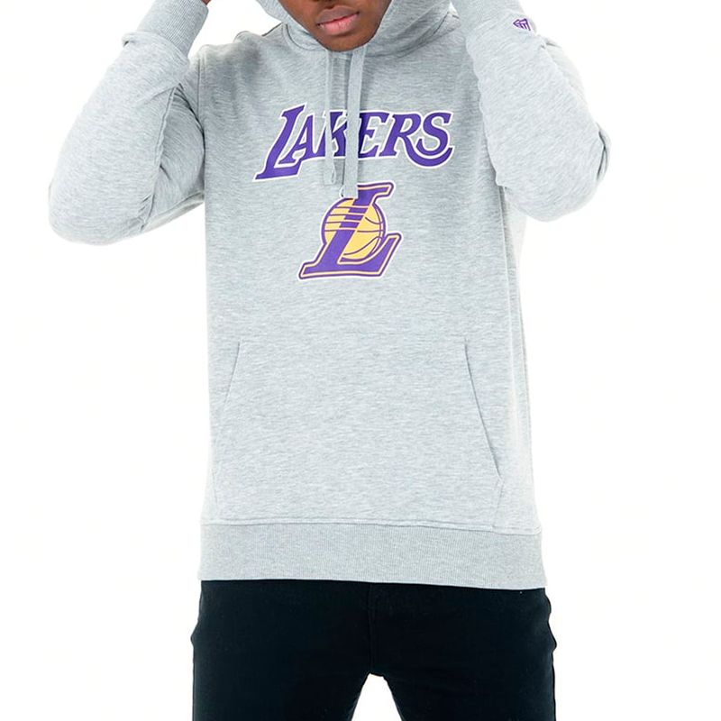 Maglietta Uomo New Era Los Angeles Lakers | Bianca Con Stampe Neon, Ufficiale NBA