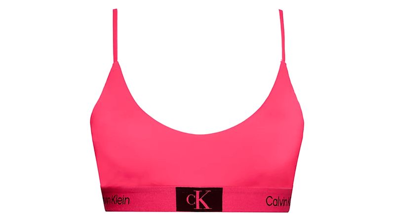 Calvin Klein - Pink brassiere with logo band on