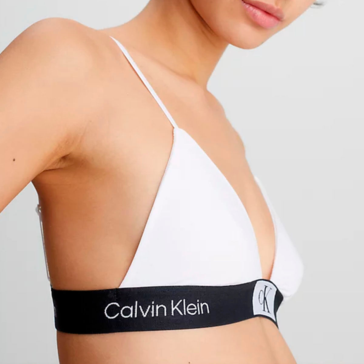Calvin Klein - Triangle bra with logo band on