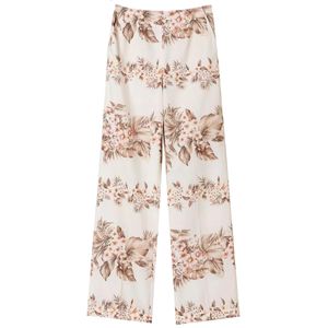 Floral trousers in cotton poplin