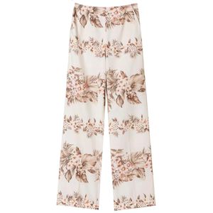 Pantaloni a fiori in popeline di cotone