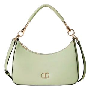 Green hobo bag with torchon chains