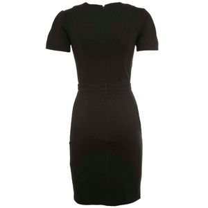 Short viscose dress with buckle