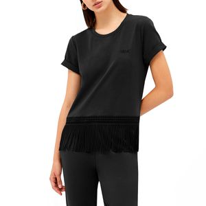T-shirt with fringes on the bottom