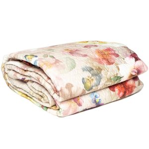 Trapunta matrimoniale Bloom con stampa floreale