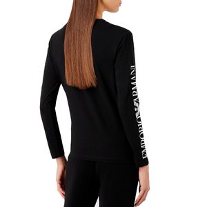 Maglia in jersey stretch con ricamo e logo