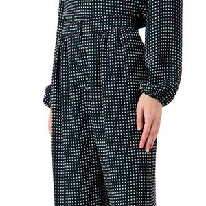 Pantalone in cady jacquard micro check