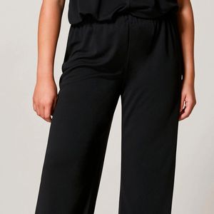 Olive jersey trousers