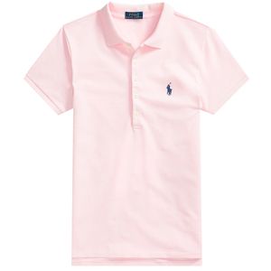 Polo rosa stretch slim fit